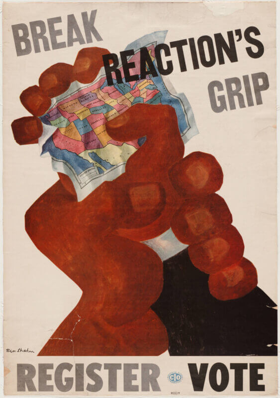 Ben Shahn Break Reactions Grip 1946 offset lithograph