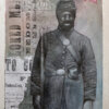 African American Union Soldier painting and collage