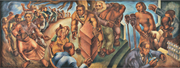 Five Great American Negroes is a Harlem Renaissance Oil on Canvas Painting created by Charles White in 1939