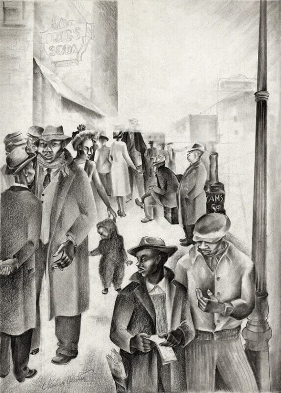 Harlem Street Scene by Charles Henry Alston