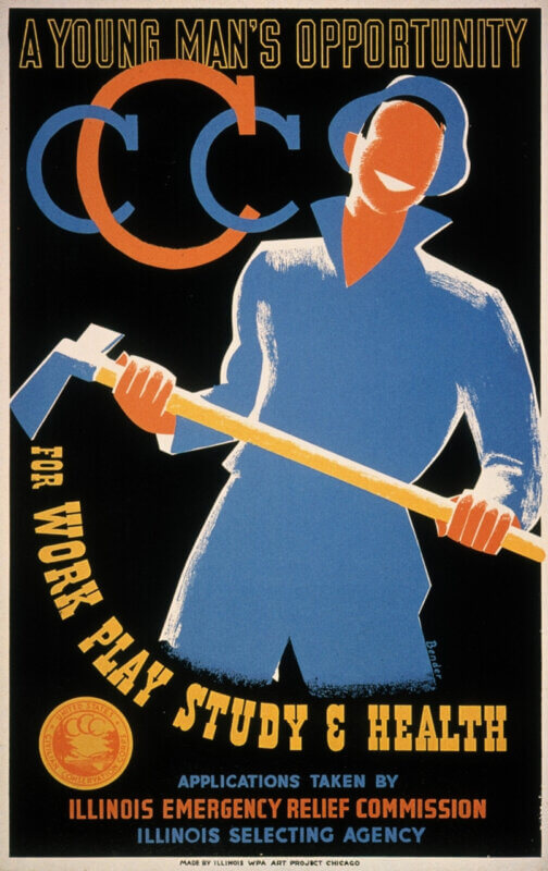 Young Man'S Opportunity. WPA Poster For The Civilian Conservation Corps, 1935 by Albert M. Bender