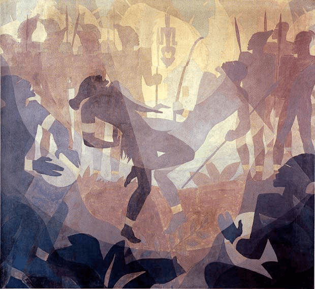The-negro-in-african-setting-painting-by-aaron-douglas-1934