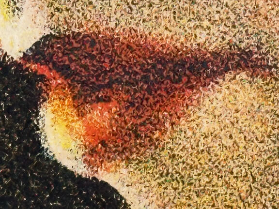 Uncovering the Magic: Authenticating My Early 1900s “Carter the Great” Lithograph 3 Original Carter the Great lithograph window poster by Otis Lithograph Company Close detail lips