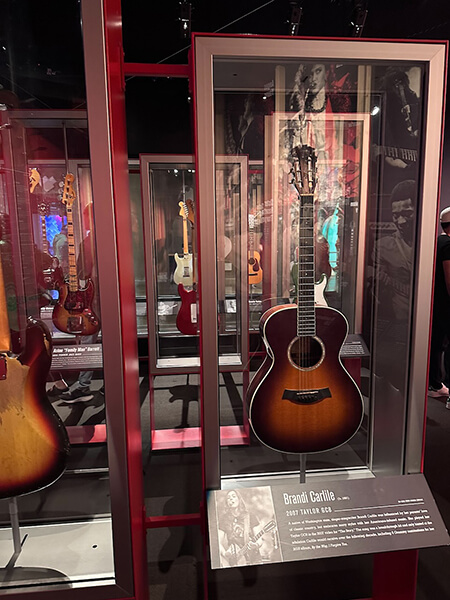 Museum of Pop Culture: A Journey Through Entertainment 6 Gallery of guitars at MoPop in Seattle, Washington.