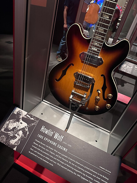 Museum of Pop Culture: A Journey Through Entertainment 1 Howling Wolf display with guitar at the MoPop.