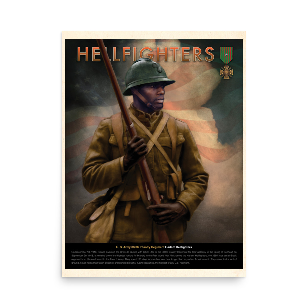 Harlem Hellfighters Séchault vintage-style poster 4 Harlem Hellfighters Séchault vintage-style poster - Image 4